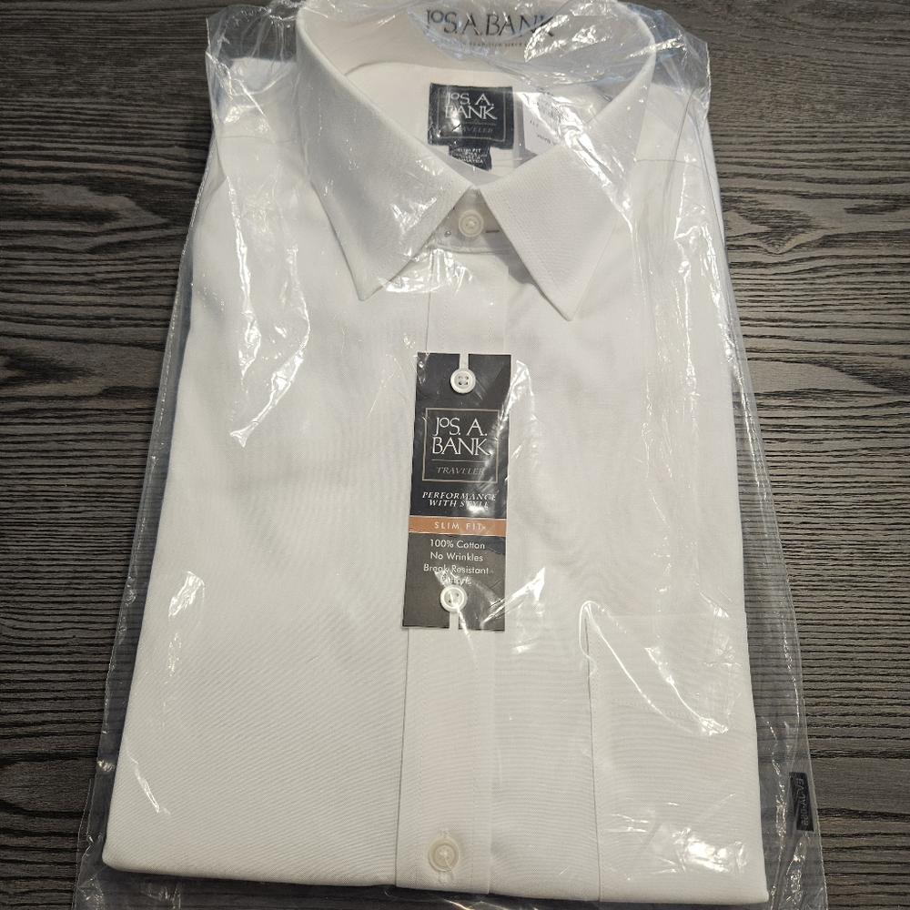 Jos. A. Banks Long Sleeve Men's Dress Shirt Size 16-34 Slim Fit NWT